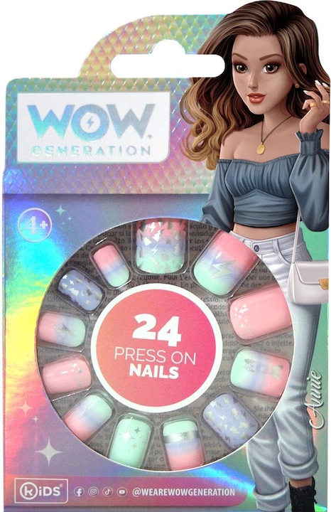 Actual product image Kids Licensing Wow Generation Nail Stickers (Nail glue, Multicolor)