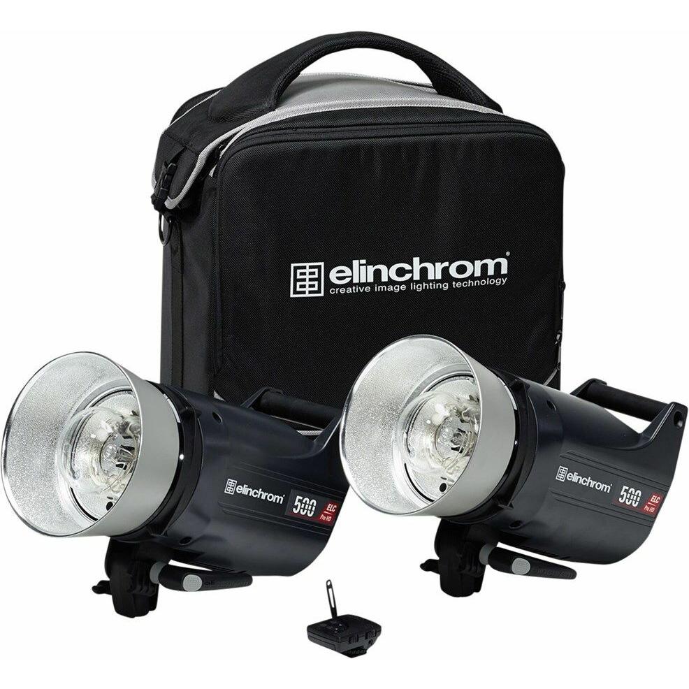 Elinchrom ELC Pro HD 500/500 to go Set (500 W, Set), Studioblitz, Schwarz