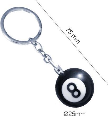 Actual product image Simoni Racing Keychain 8 Ball