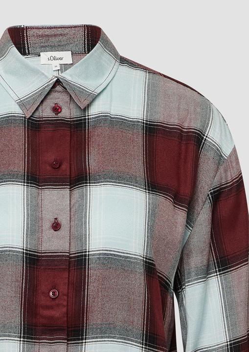 Immagine prodotto s.Oliver Bluse Karierte Hemdbluse aus Viskosemix mit Raffung (42)