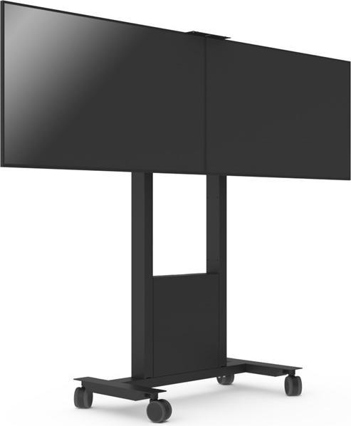 Actual product image SMS Func Mobile Video Conference - Cart for 2 LCD Displays / CPU / Camera - Black