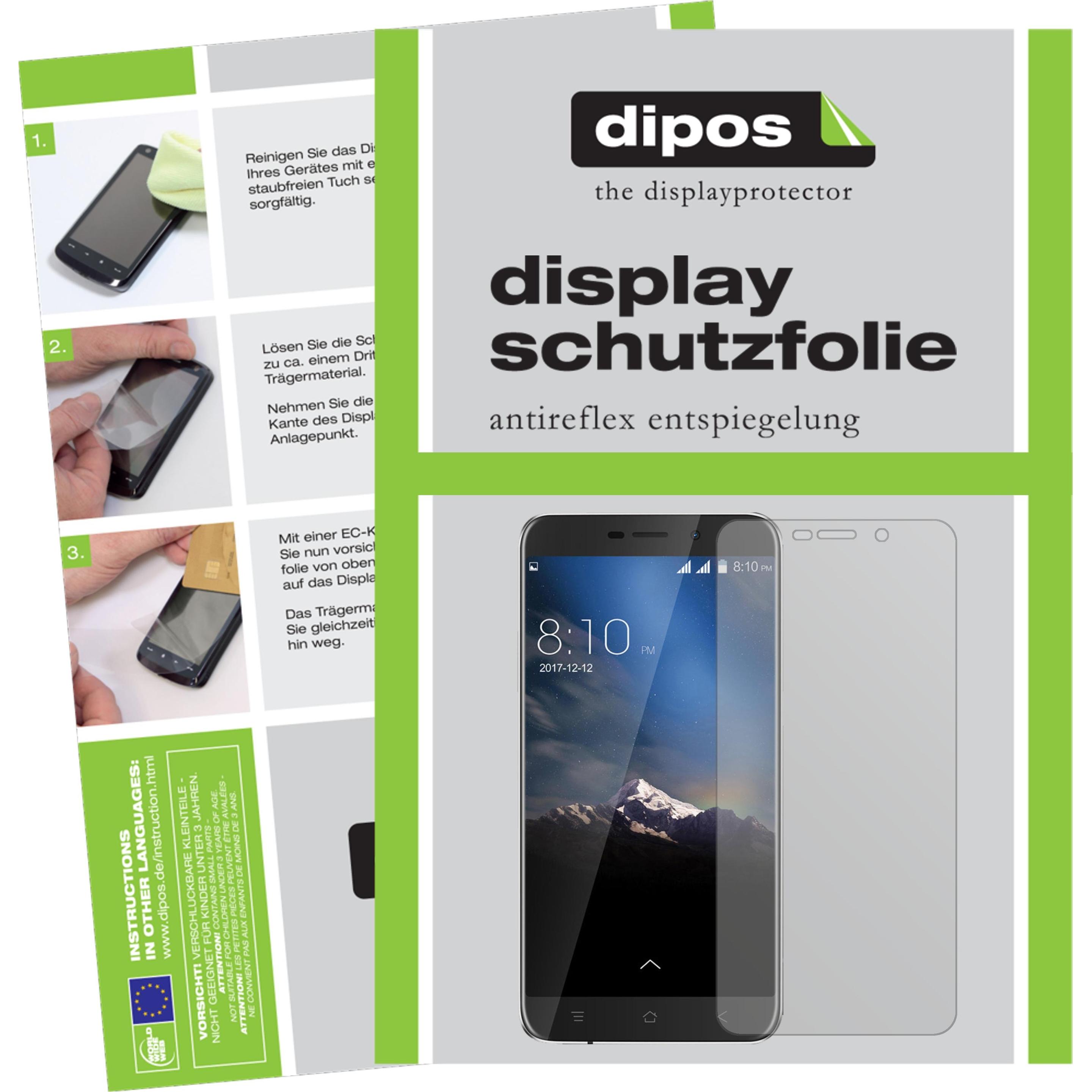 Dipos Displayschutzfolie Antireflex (2 Stück, Blackview A10), Smartphone Schutzfolie, Transparent
