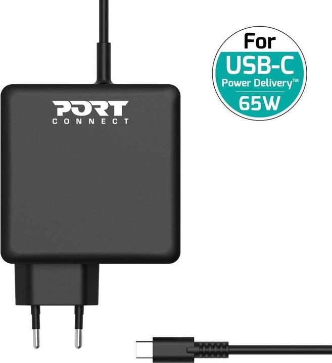 Image du produit Port Designs 900097B-EU Chargeur pour appareils mobiles Noir (65 W, 1 portion)