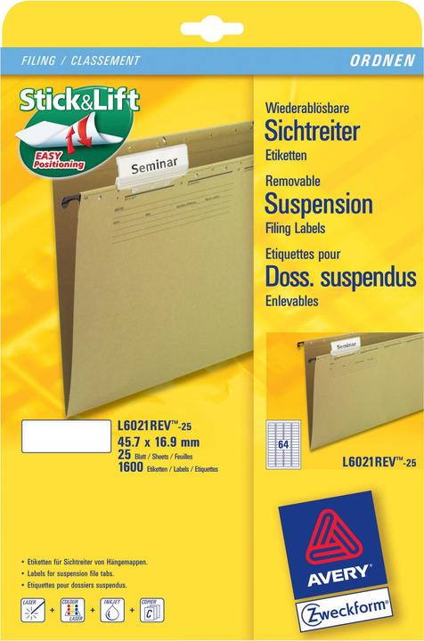 Avery Visible tab labels