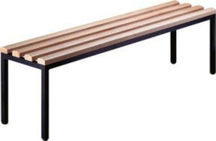 Actual product image C+P BASIC cloakroom bench, without back rest, without shoe rack, plastic, length (150 cm, 42 cm)