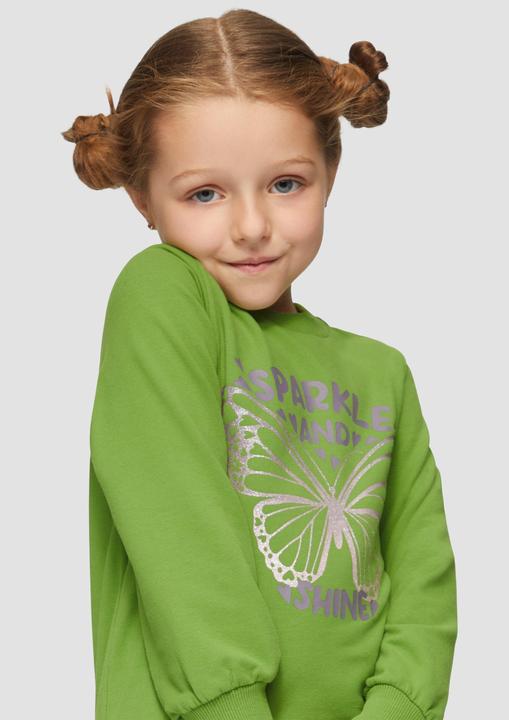 Produktbild s.Oliver Sweatshirt Sweatshirt mit Glitzerprint (98)