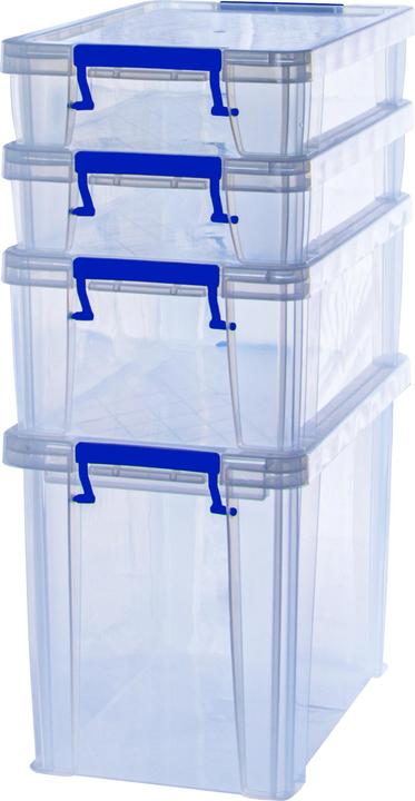 Immagine prodotto Fellowes Contenitore ProStore Bonus Set 5, set di 4 contenitori trasparenti, in PP antiurto e riciclabile (32 cm, 18.50 l, 4x)