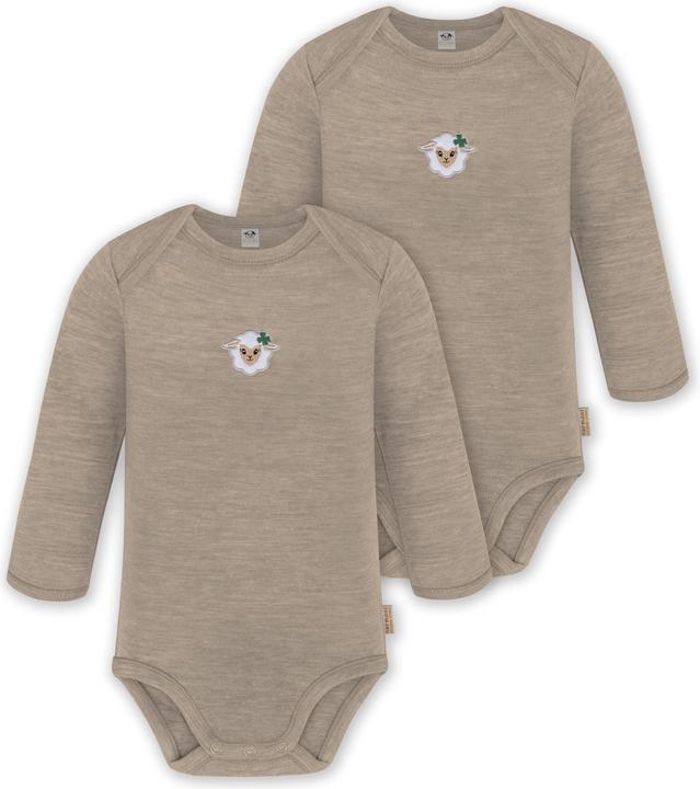 Actual product image Normani 2-pack baby merino bodysuit long sleeve "Auckland" - 9369 (98)