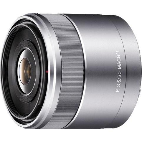 Sony NEX E-Mount 30mm f3.5 macro lens (C-Mount), Objektiv, Silber
