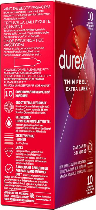 Actual product image Durex Thin Feel Extra Lube - 10 condoms (10 pcs.)