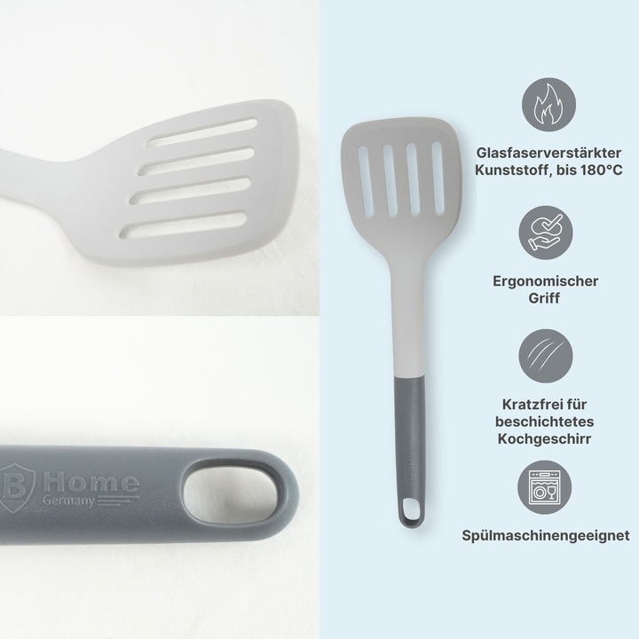 Actual product image B-Home Schlitzwender Pfannenwender mit Schlitzen Bratenwender Bratschaufel