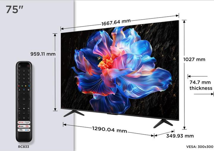 Produktbild TCL 75P6K (75", LED, 4K, 2025)
