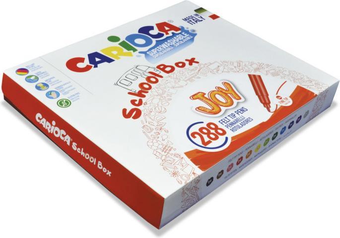 Immagine prodotto Carioca Penne in fibra Schoolbox Joy 288 pezzi (Multicolore, 288 x)