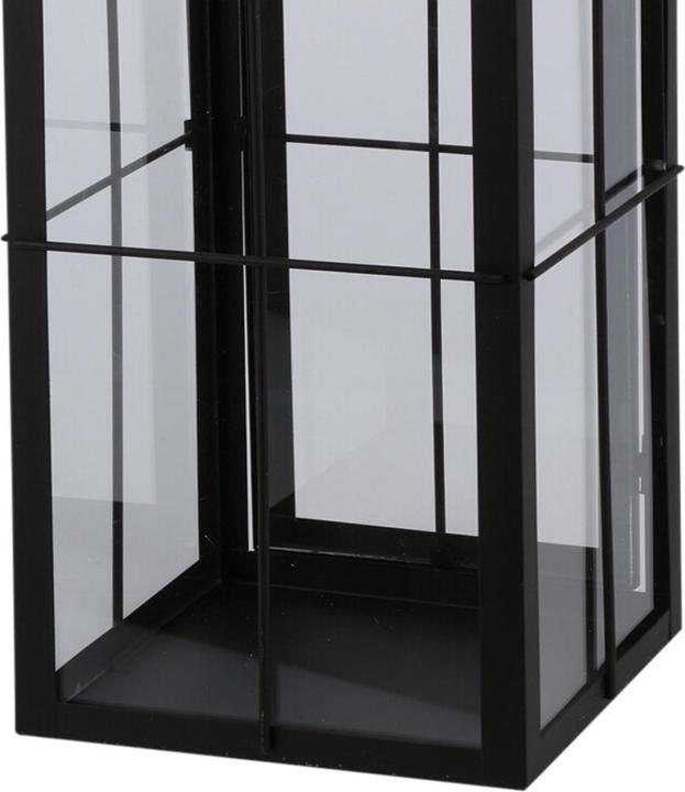 Produktbild Mojawo 2tlg Metall XXL Laternen Set Schwarz Gartenlaterne Windlicht H58/45cm