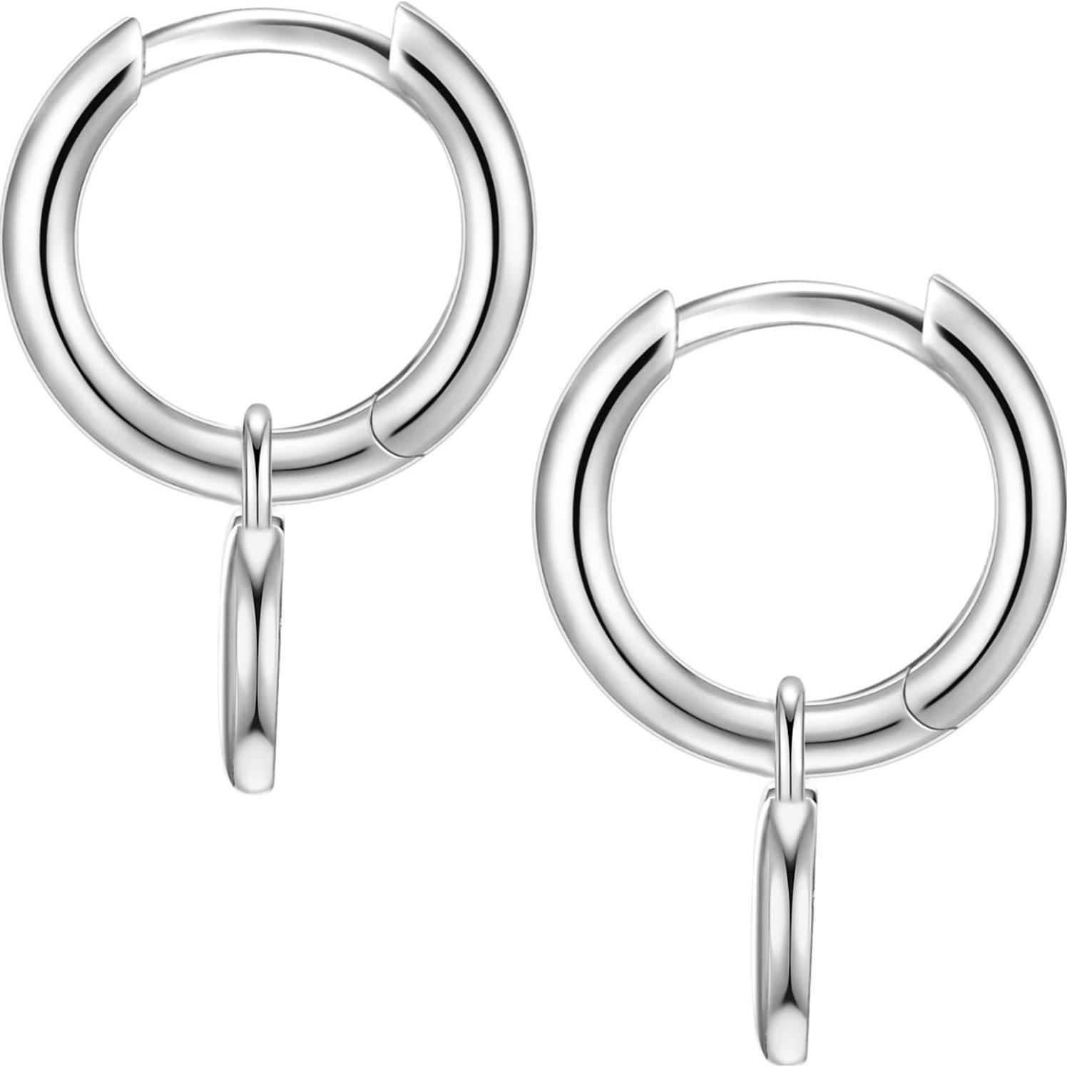 Thumbnail - Glanzstücke München, Ohrringe, Damen Herz Sterling Silber silber - 11162, (Sterling Silber)