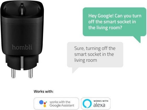 Actual product image Hombli Smart Socket (EU), Promo Pack 21, Black