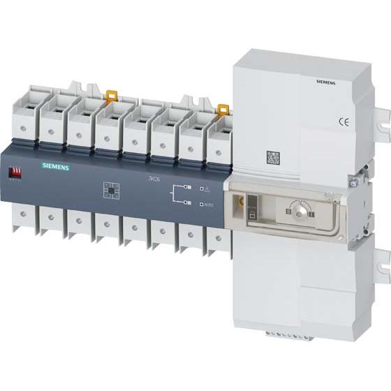 Siemens, Systemstromversorgung, Netzumschalter 3KC6424-2TA20-0TA3 ATSE, 40A, Frontantrieb Grundgerät m.