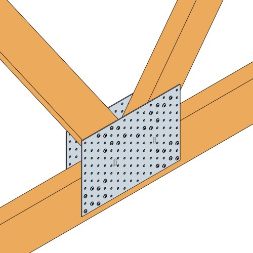 Actual product image Simpson Sst Perforated sheets NP 20/120/300 hot-dip galvanised EN 14545 (Perforated plate, 25 pcs.)