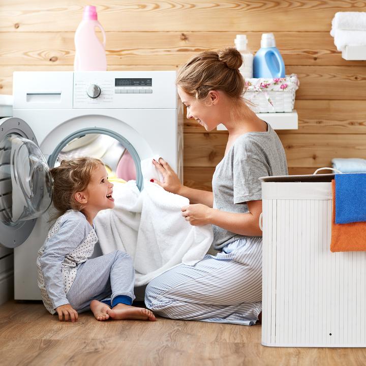 Actual product image Relaxdays Laundry Hamper, 2 Compartments (95 l)