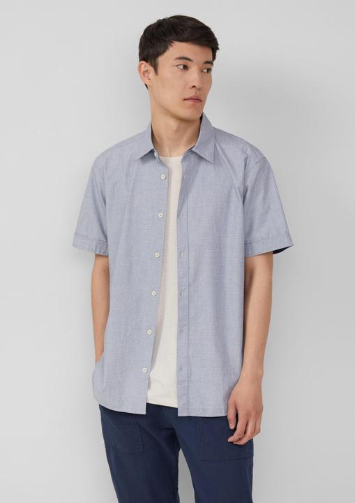 Immagine prodotto S.Oliver Hemd Regular Fit: Strukturiertes Kurzarmhemd aus Baumwolle mit Kentkragen (XXL)