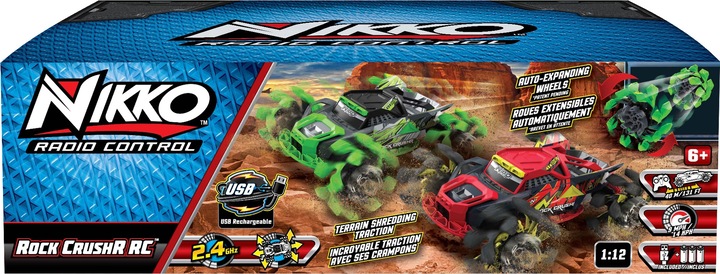 Actual product image Nikko RC 19070 Rock CrushR, remote-controlled RC car, off-road vehicle up to 14 km/h, automatic offfa
