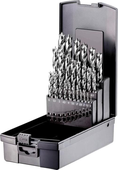 Produktbild Pro-Fit Holzspiralbohrerset HSS-G, 25-teilig (0.5 mm)