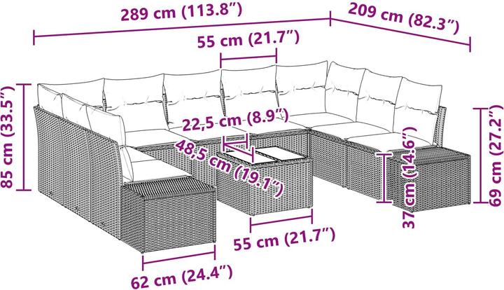 Produktbild vidaXL Garten-Sofa
