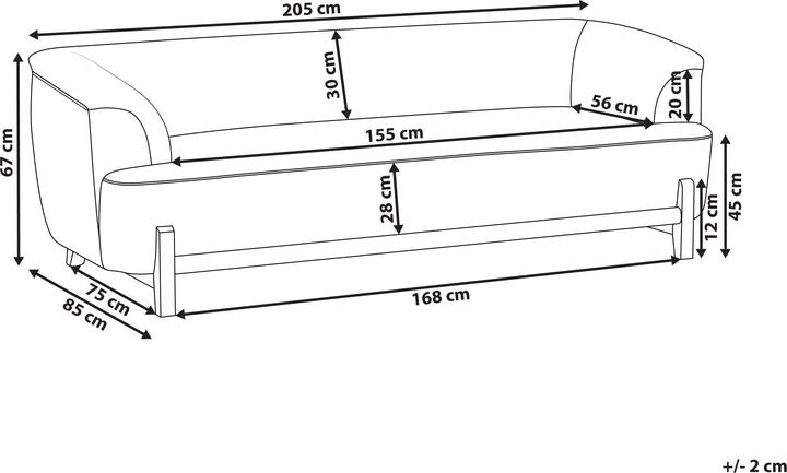 Produktbild Beliani Alnor (3-Sitzer)