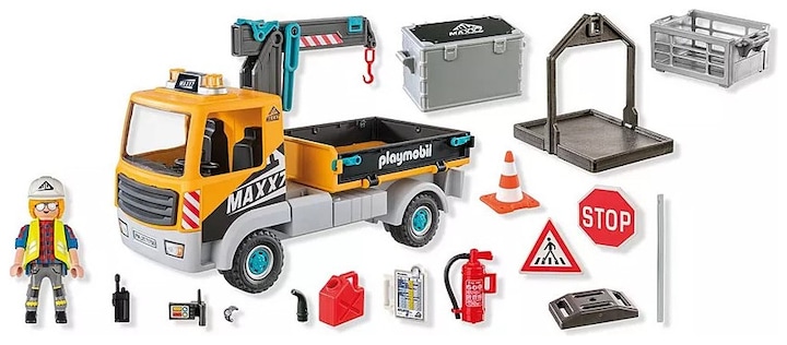 Produktbild Playmobil Baustellen-LKW mit Kran (71750, Playmobil Action Heroes)