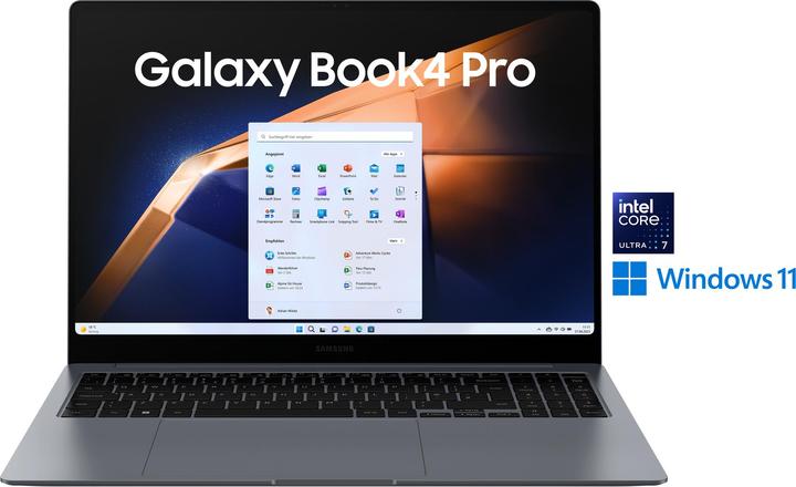 Actual product image Samsung Galaxy Book4 Pro (16", Intel Core Ultra 7 155H, 16 GB, 512 GB, DE)
