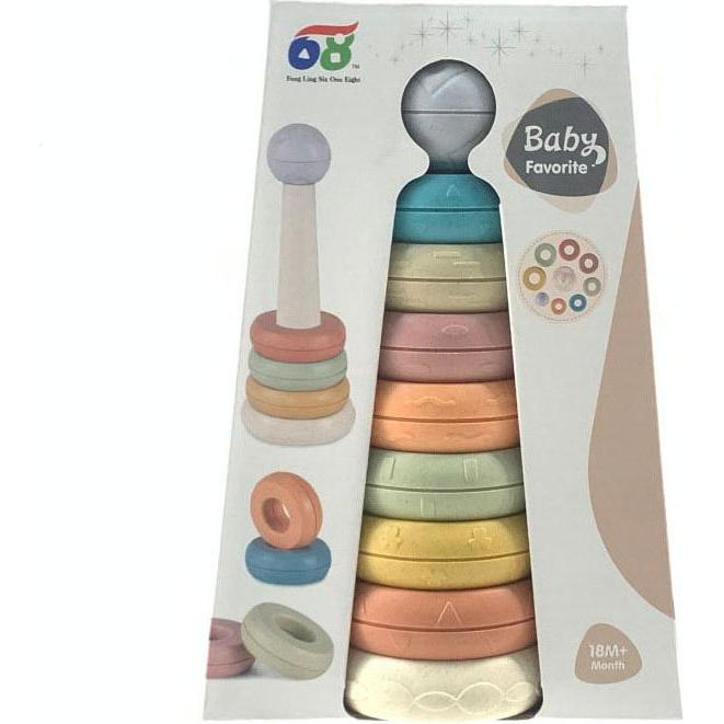 Baby-Stapelturm Pastell
