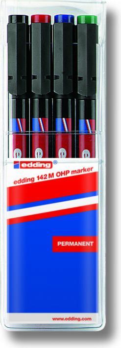 Produktbild Edding Ohp (Schwarz, Blau, Grün, Rot, 1 mm, 4 x)