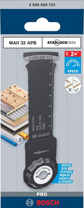 Produktbild Bosch Professional Zubehör PRO MAII 32 APB Blatt für Multifunktionswerkzeuge, 32 x 80 mm