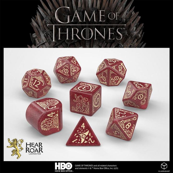 Q Workshop Game of Thrones. Lannister Dice Set.
