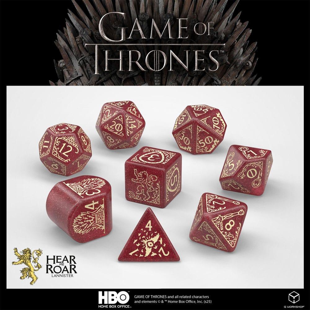 Q Workshop Game of Thrones. Lannister Dice Set.