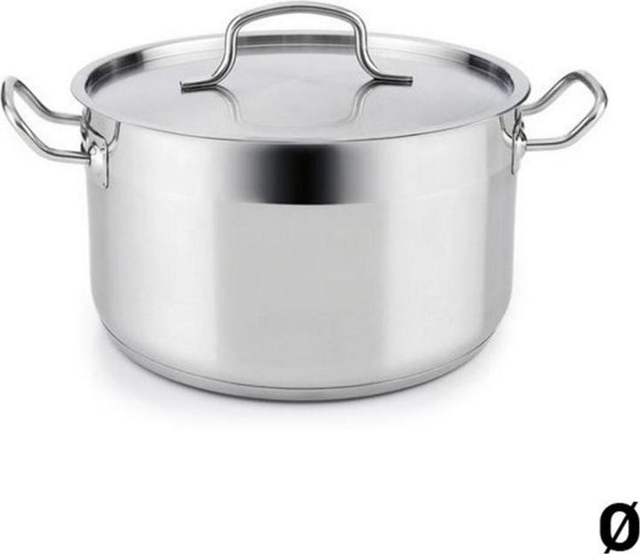 Actual product image Quid Azzero saucepan with lid (28 cm, Pot, Stainless steel)