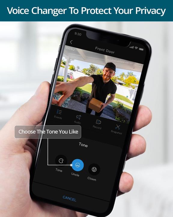 Image du produit Aosu Sonnette de porte avec caméra (WiFi)