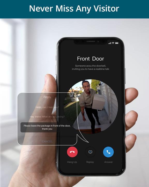 Image du produit Aosu Sonnette de porte avec caméra (WiFi)