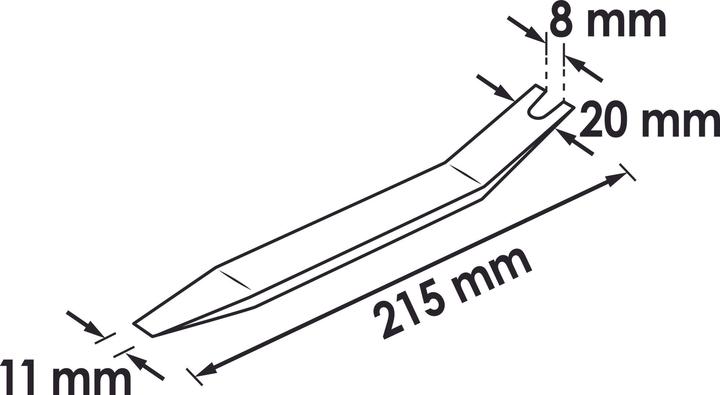 Produktbild Vigor Lösehebel und Cliplöser ∙ schmal ∙ einseitig abgewinkelt ∙ V2495 ∙ 20 mm