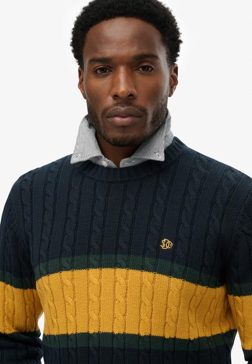 Produktbild Superdry Gestreifter Pullover aus gedrehtem Baumwollstrick (L)