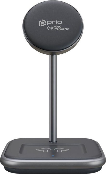 Produktbild prio 15W 2 in 1 Wireless Charger MAG (USB C) black (15 W)