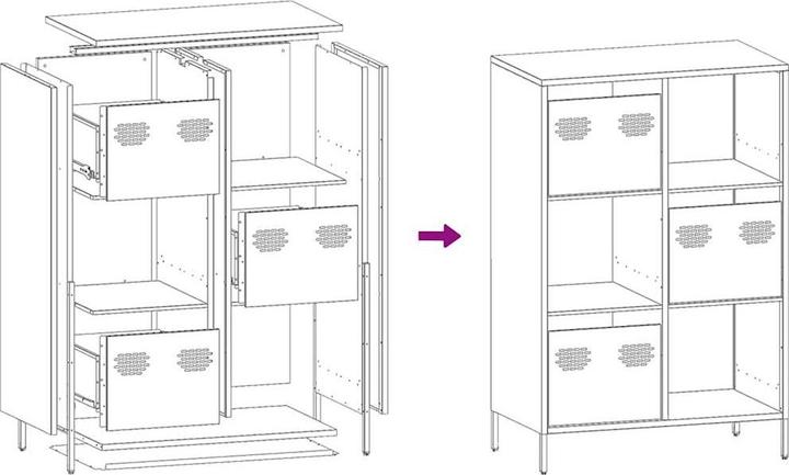 Image du produit vidaXL Highboard (68 x 39 x 103.50 cm)