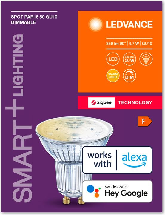 Produktbild Ledvance Smart+ Classic (GU10, 4.70 W, 350 lm, 1 x, F)