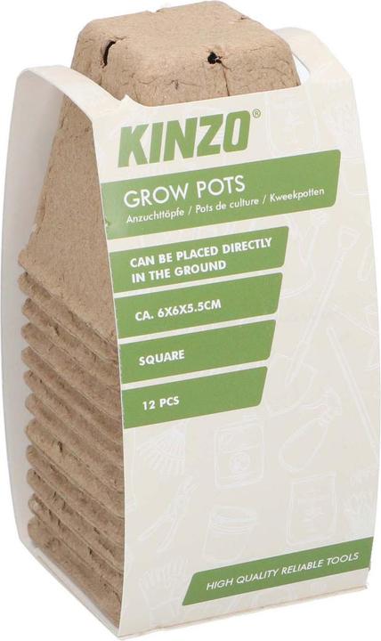 Kinzo Pot de fleurs en papier carré 12pc