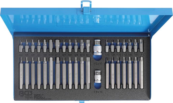 Immagine prodotto BGS Serie di inserti combinati 40 pz. (Profilo a T (per Torx) T20 - T25 - T30 - T40 - T45 - T50 - T55, Multidente interno (per XZN) M5 - M6 - M8 - M10 - M12, Esagono cavo 4 - 5 - 6 - 7 - 8 - 10 - 12 mm)