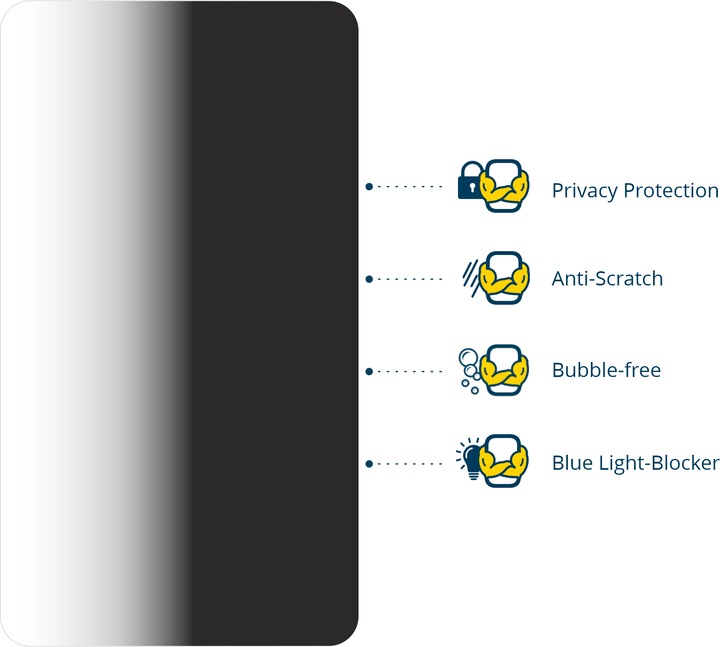Produktbild BROTECT Sichtschutzfolie Anti-Spy Privacy Folie Blaulicht-Schutz (2 Stück, Samsung Galaxy S21+)