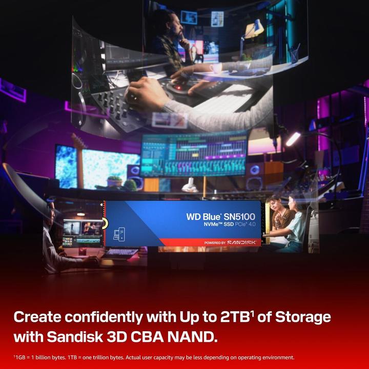 Produktbild WD Blue SN5100 powered by SANDISK (4000 GB, M.2, M.2 2280)