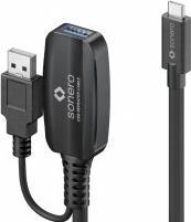 Produktbild Purelink sonero USB 3.2 Gen1x1 Aktive Verlängerung - C/A - schwarz - 10,00m (10 m, USB 3.2 Gen 1)