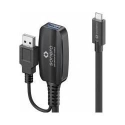 Purelink sonero USB 3.2 Gen1x1 Aktive Verlängerung - C/A - schwarz - 10,00m (10 m, USB 3.2 Gen 1), USB Kabel