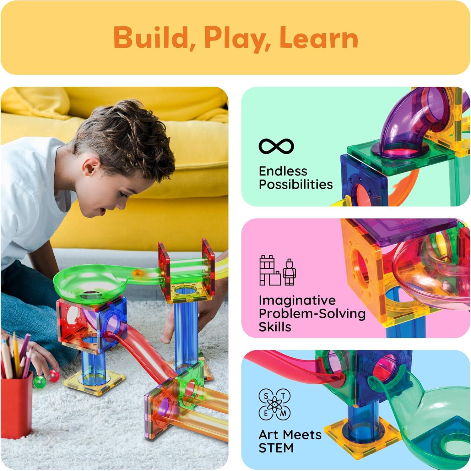 Thumbnail - PicassoTiles Picasso Tiles - Marble run set (50 pcs) (PTG50)